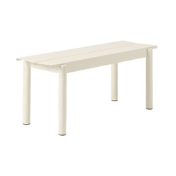 Linear Steel Bench, Off White, 110cm