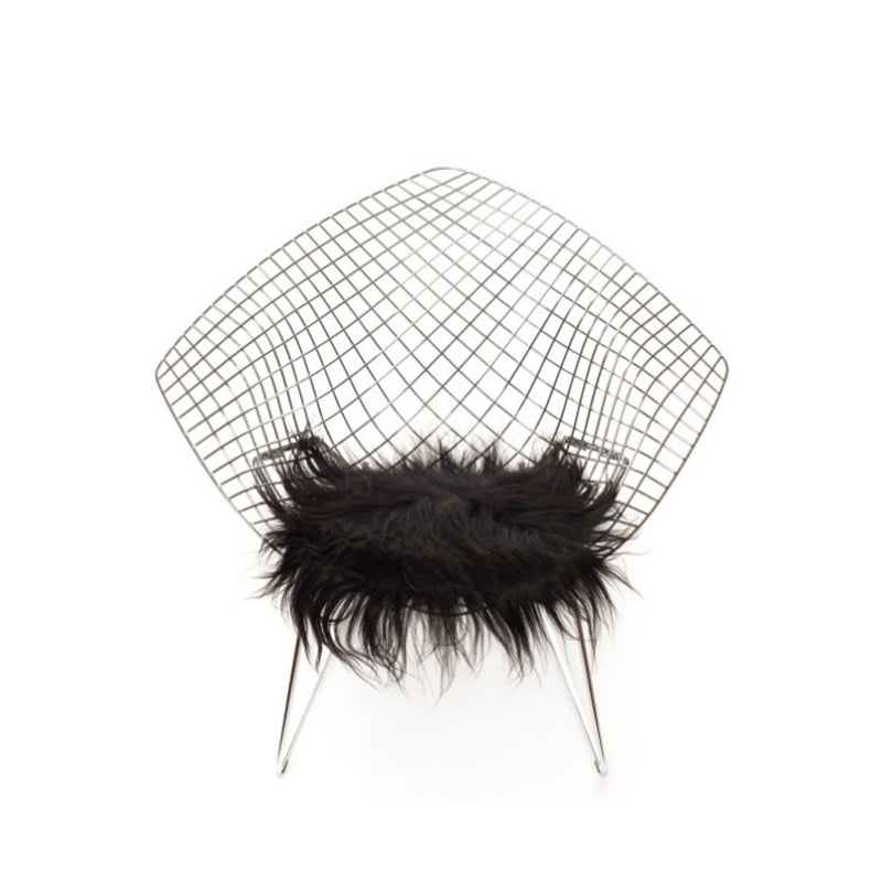 Black Icelandic Sheepskin Chairpad