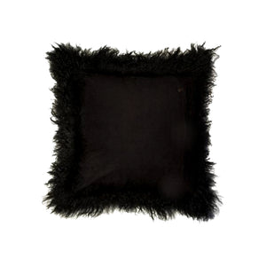 Black Icelandic Sheepskin Pillow