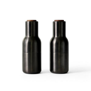 Bottle Grinder, Bronzed Brass with Walnut Lid (2 Pack)-Kitchen/Dishes-Audo-vancouver special