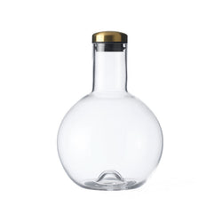 Bottle Carafe, 47 oz, Round with Brass Lid-Kitchen/Dishes-Audo-vancouver special