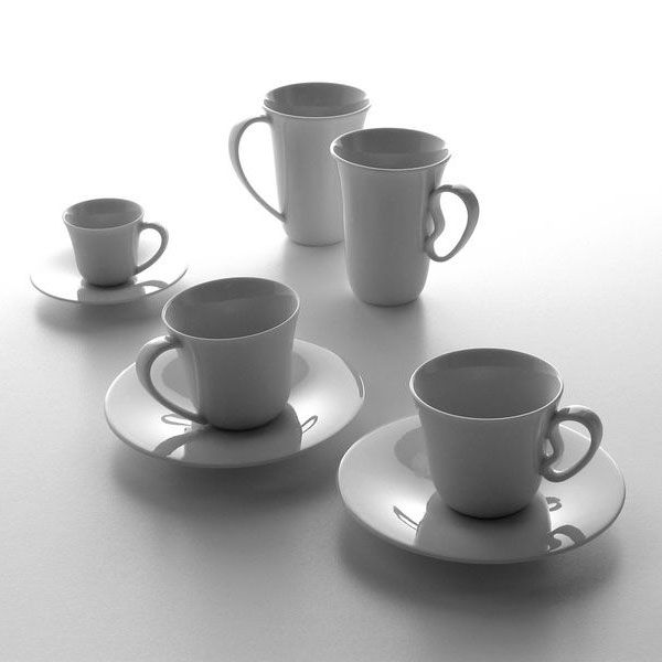 Toyo Ito mug, ku. set of 4.