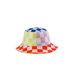 Checkerboard Bucket Hat, Rainbow