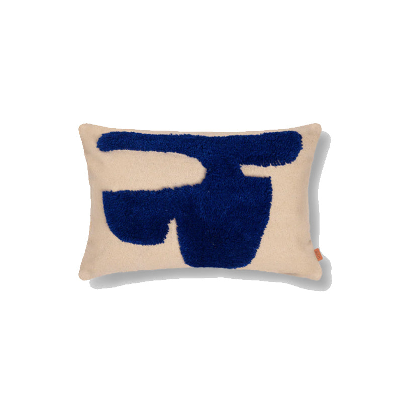 Lay Cushion, Rectangle, Sand/Bright Blue
