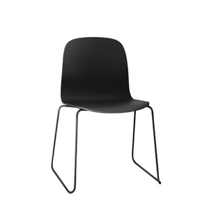 Visu Chair, Metal Base, Black/Black