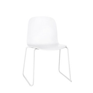 Visu Chair, Metal Base, White/White