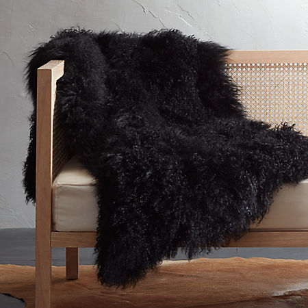Large Black Icelandic Sheepskin