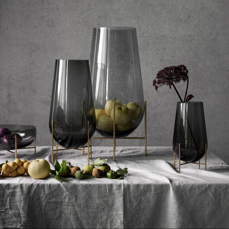 Echasse Vase, Medium, Smoke-Vases-Audo-vancouver special