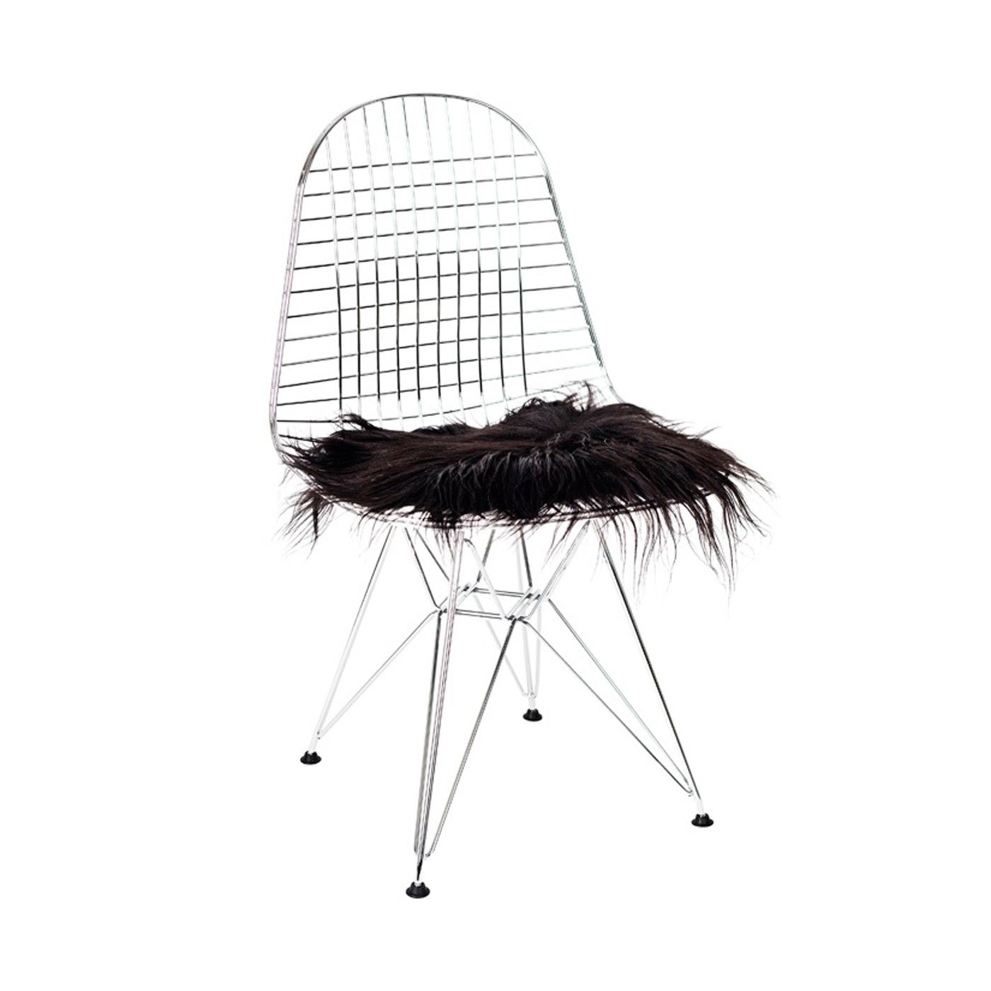 Black Icelandic Sheepskin Chairpad
