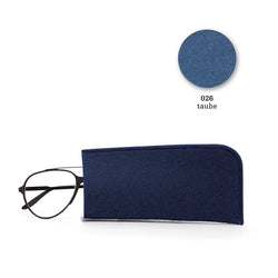 Felt eye glass case, 18x9cm, taube blue