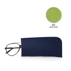 Felt eye glass case, 18x9cm, olive hell