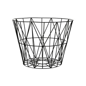 Wire Basket, Medium, Black  50 x 40cm