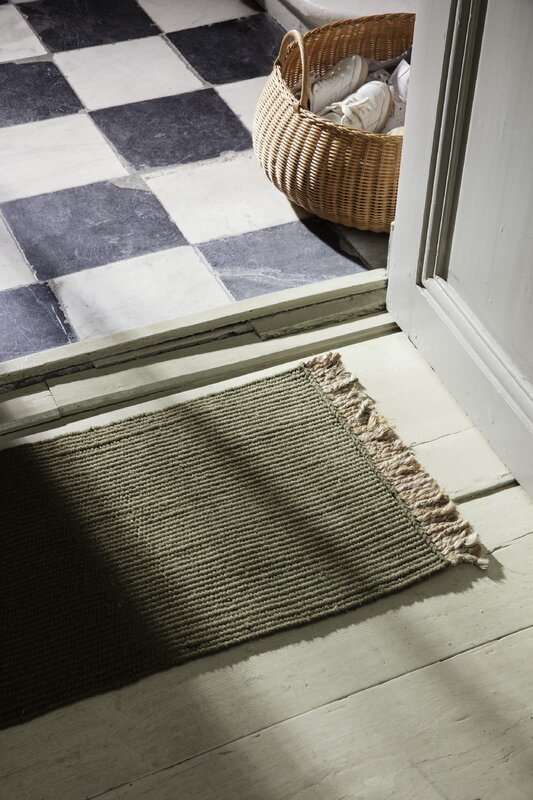 Block Mat, Olive/Natural