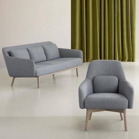 Gesla Sofa, Medium Grey wool