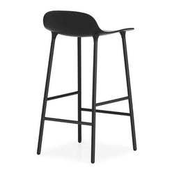 Form Stool 65cm Black/Black steel base