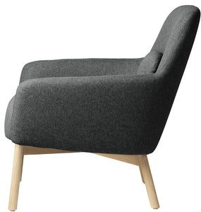 Gesla L33 Armchair, light grey wool