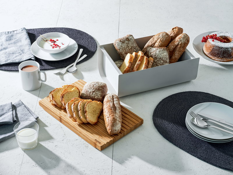 Mattina Bread Box, Light Grey