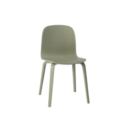 Visu Chair, Wood Base, Dusty Green