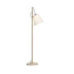 Pull Floor Lamp, White/Oak