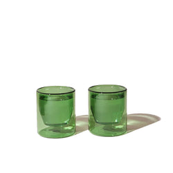 Yield Double Wall 6oz Glasses Set, Verde
