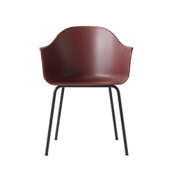 Harbour Arm Chair, Burned Red Shell, Black Metal legs-Chairs-Audo-vancouver special