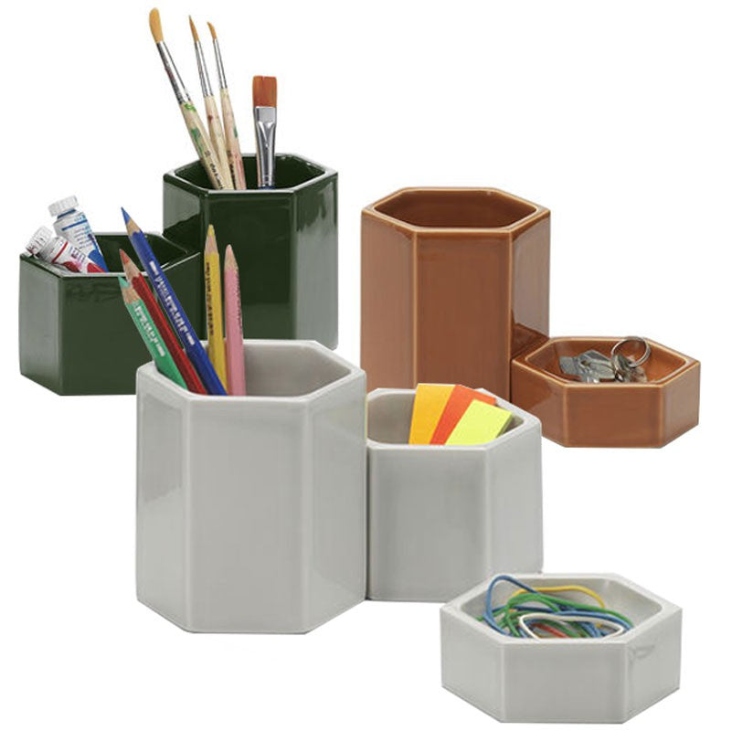 Vitra | Hexagonal Containers, Dark Green, Set/3