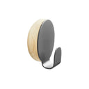 Haak Hook, Dark Grey Painted Metal and Solid Oak