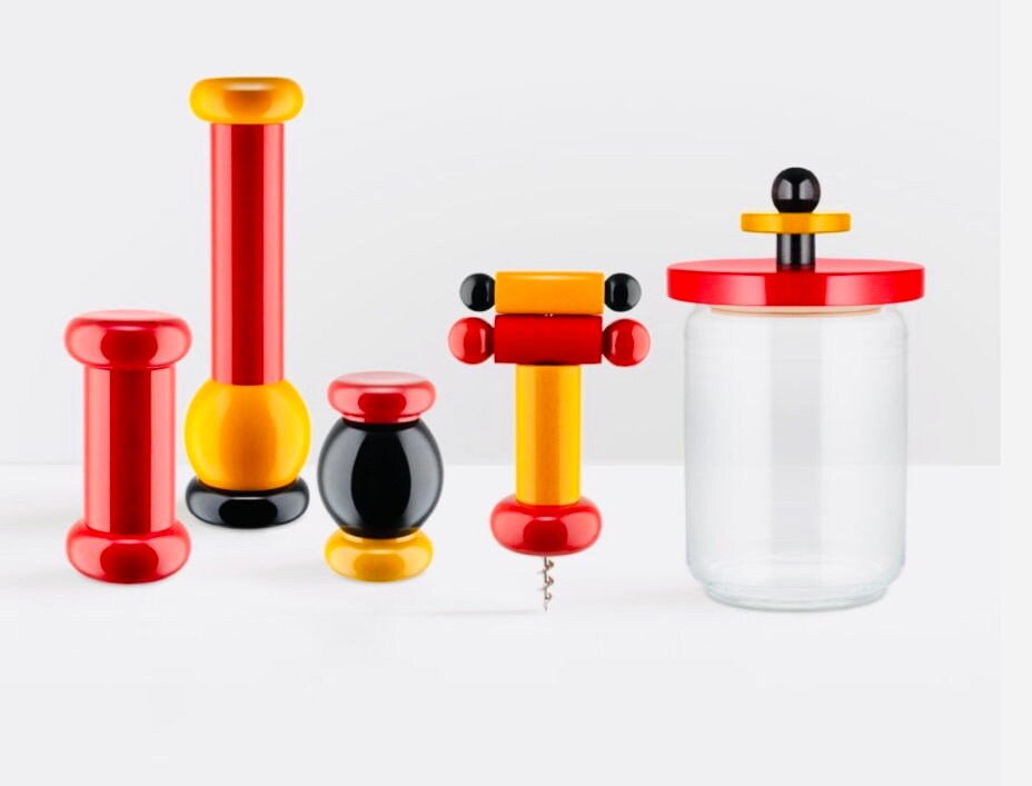 Twergi Tall Wood Pepper Mill, Yellow