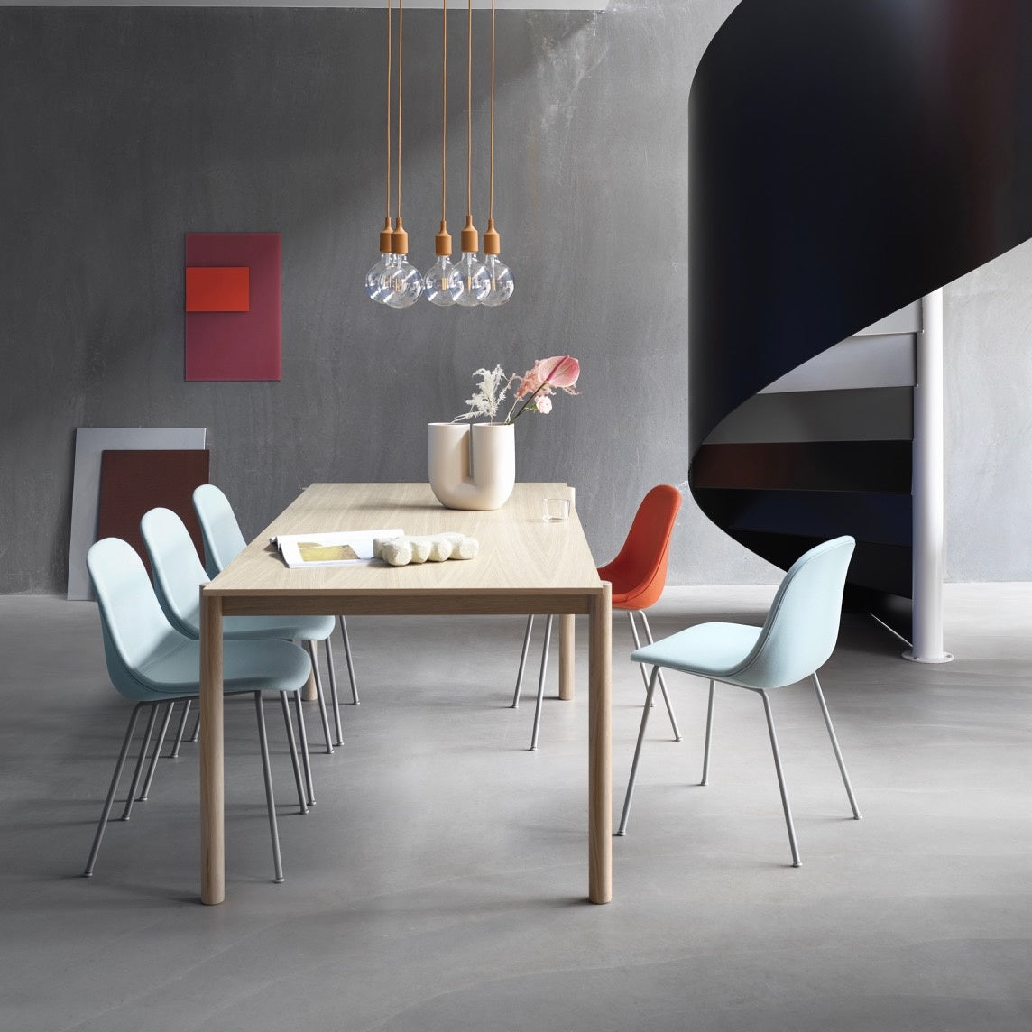 Linear Wood Table, Oak, 200 cm X 90cm