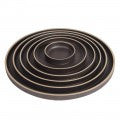 Hasami Porcelain Plate, 7.3" Black
