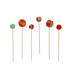 Pom Flowers Bouquet- Jade Poppy