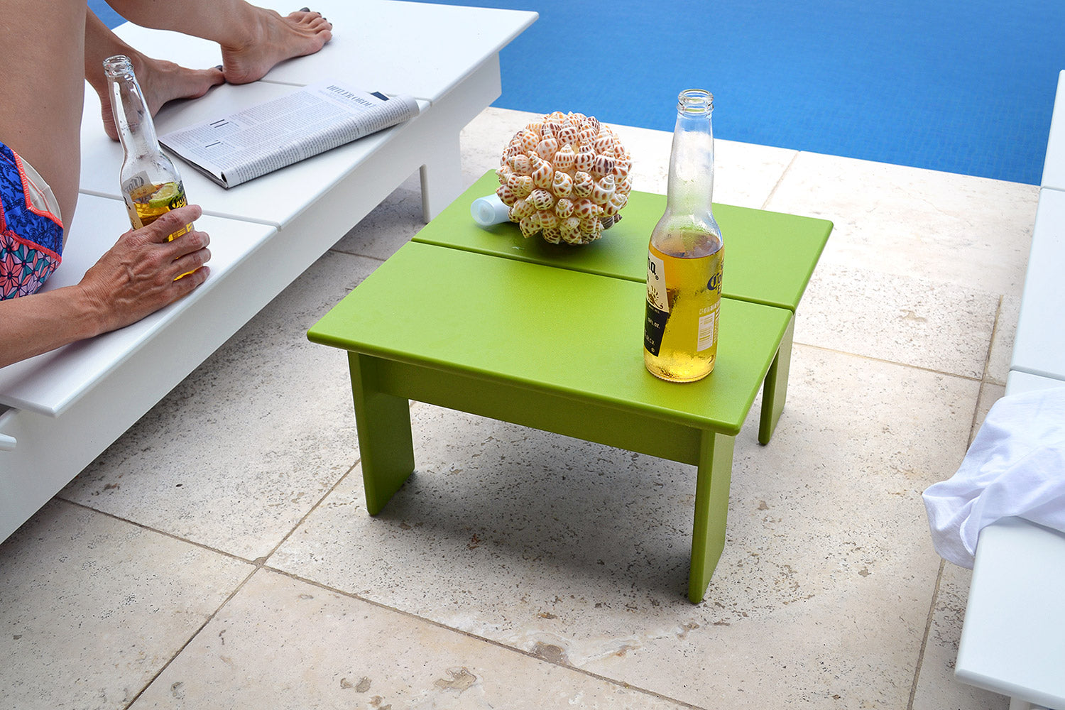 Lollygagger Ottoman/Side Table, Driftwood
