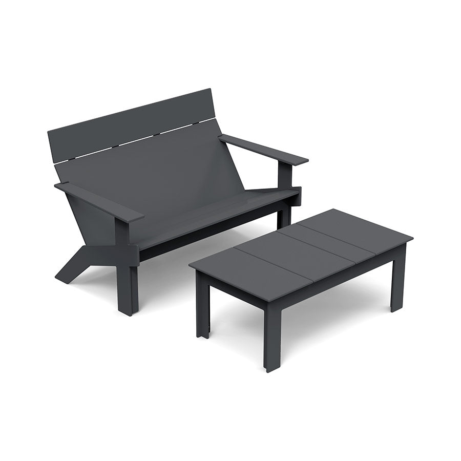 Lollygagger Cocktail Table, 42" Rectangle, Charcoal Grey