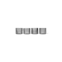Ripple Glasses, Low, Smoked, Set of 4