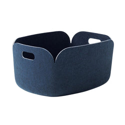 Restore Felt Storage Basket, Midnight Blue