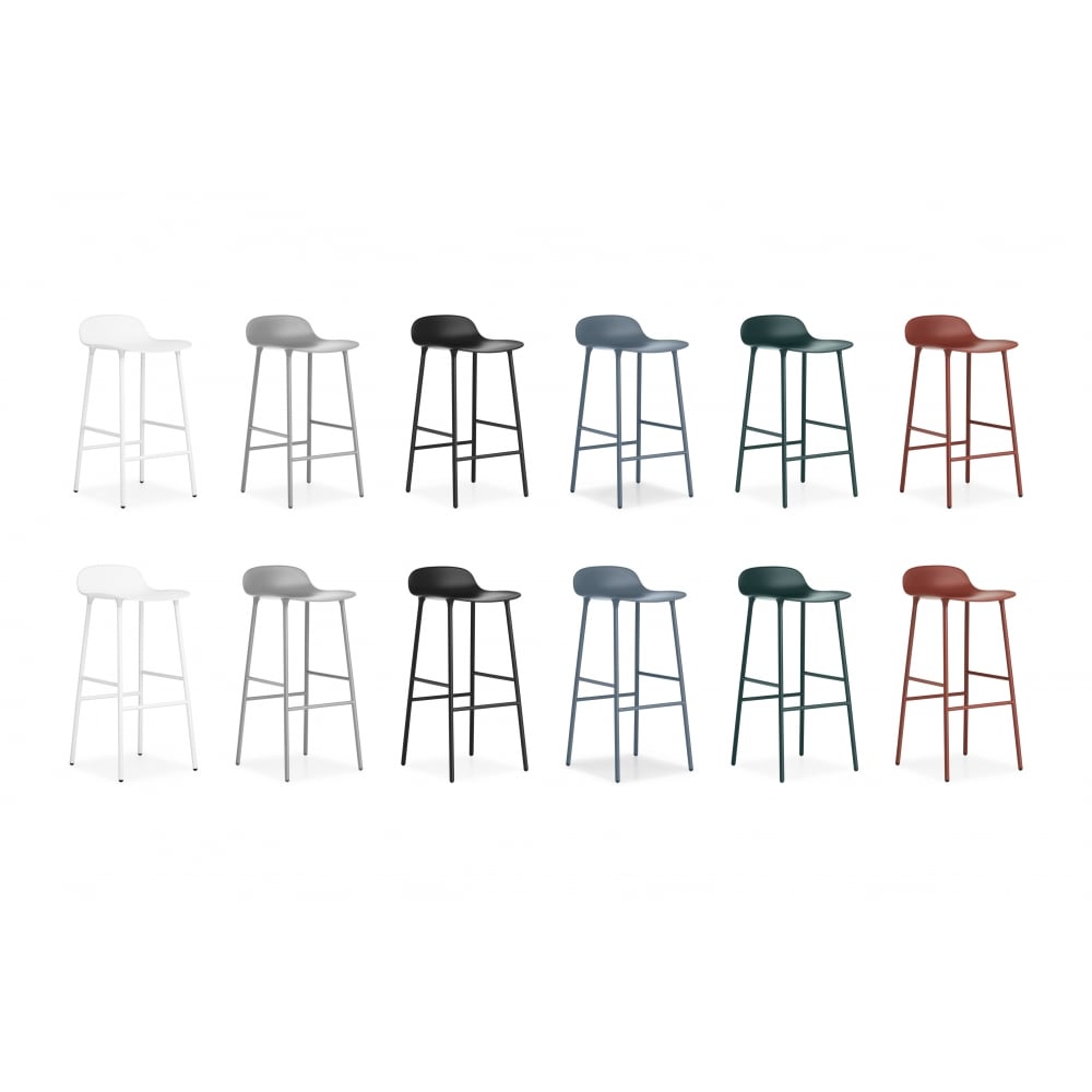 Form Stool 65 cm Grey/Grey metal base