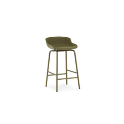 Hyg Barstool 65cm, Front Upholstery Steel/Olive