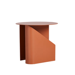 Sentrum Side Table, Burnt Orange, painted metal