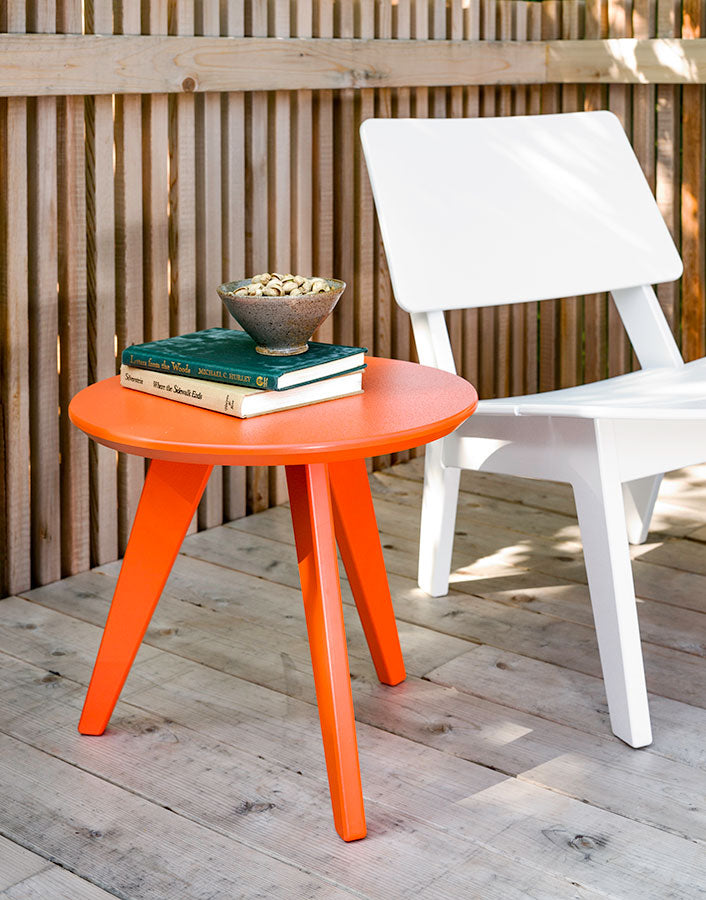 Satellite End Table, Round, 18” Orange
