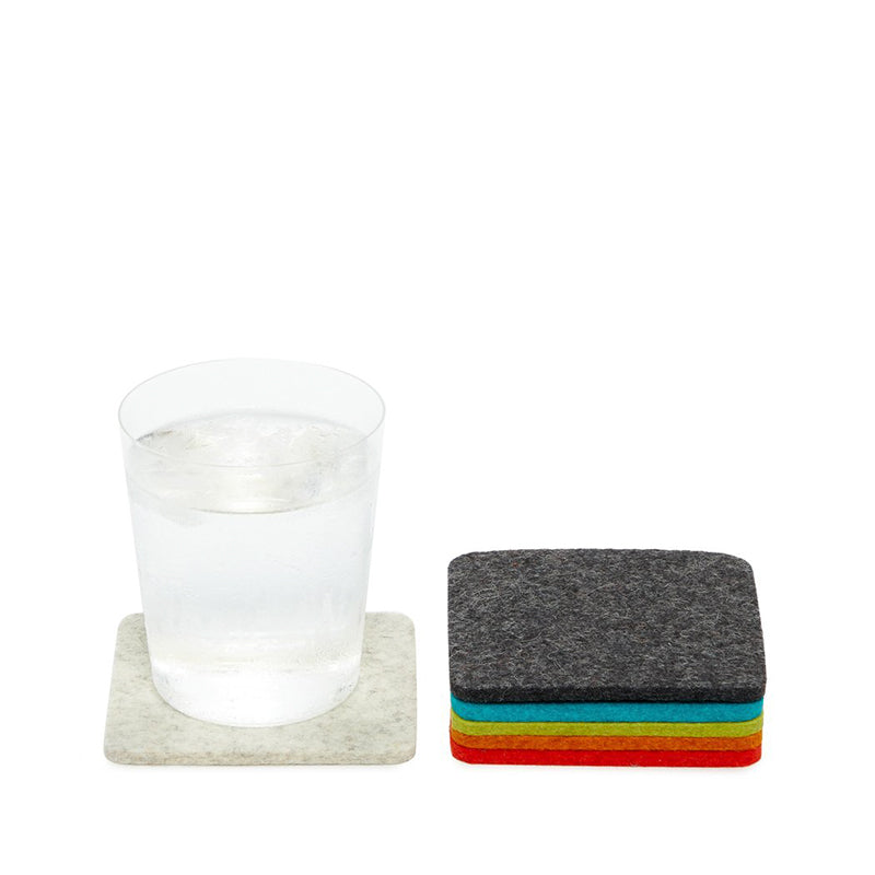 Felt coaster 11x11cm, rosa