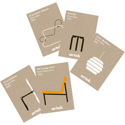 Artek Greige Cards Icon Cards, 5 pc Set