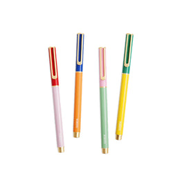 Colorblock cap pen, set/4