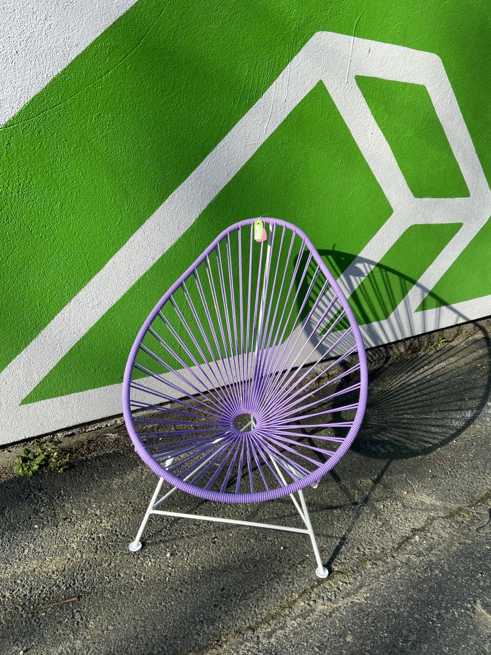 Acapulco Chair, Light Purple Cord/White Frame