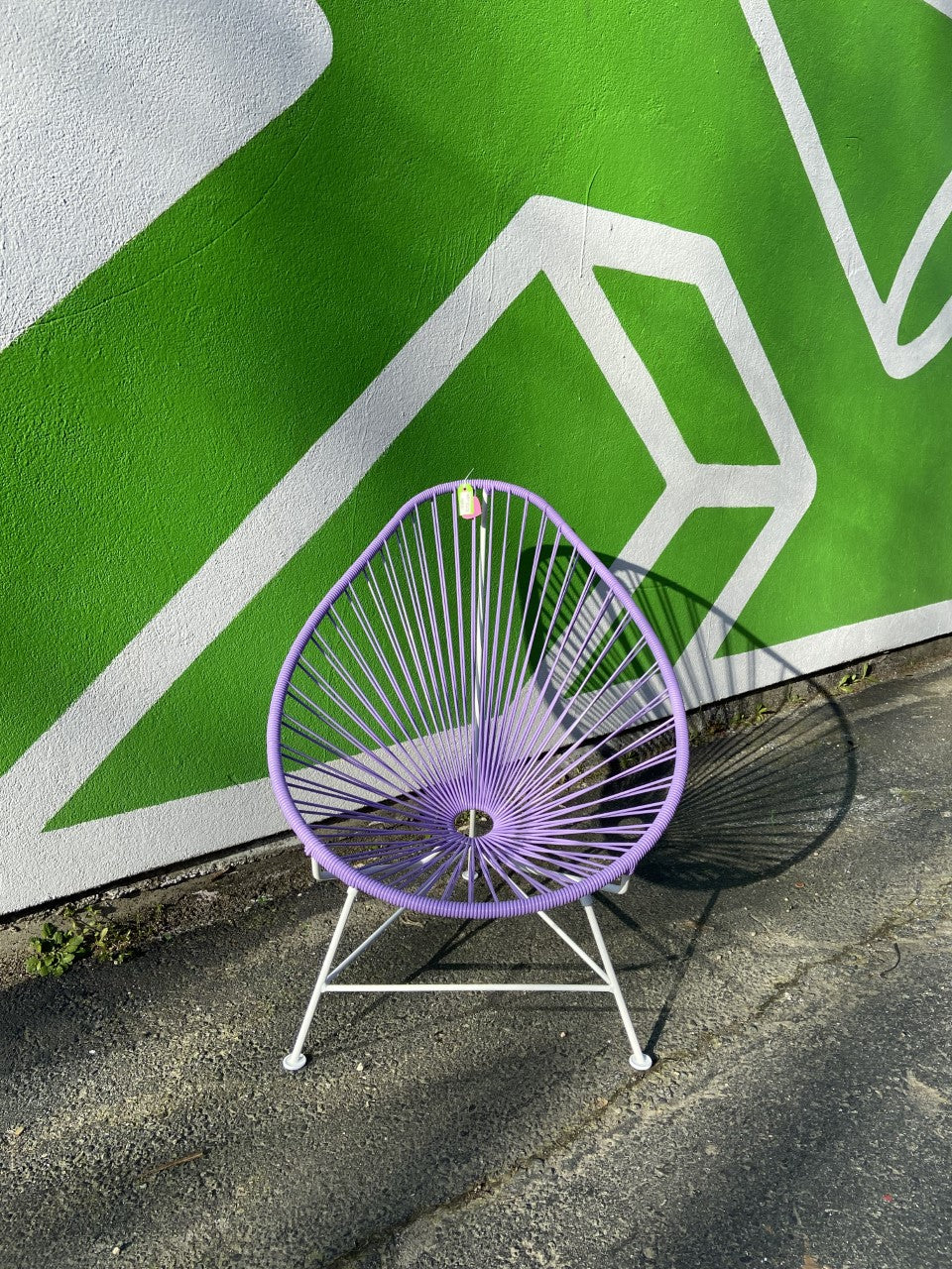 Acapulco Chair, Light Purple Cord/White Frame