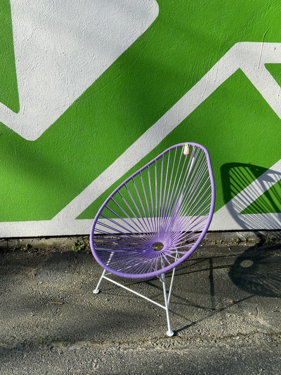 Acapulco Chair, Light Purple Cord/White Frame