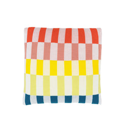 Albers Checkerboard Pillow Cover, Rainbow