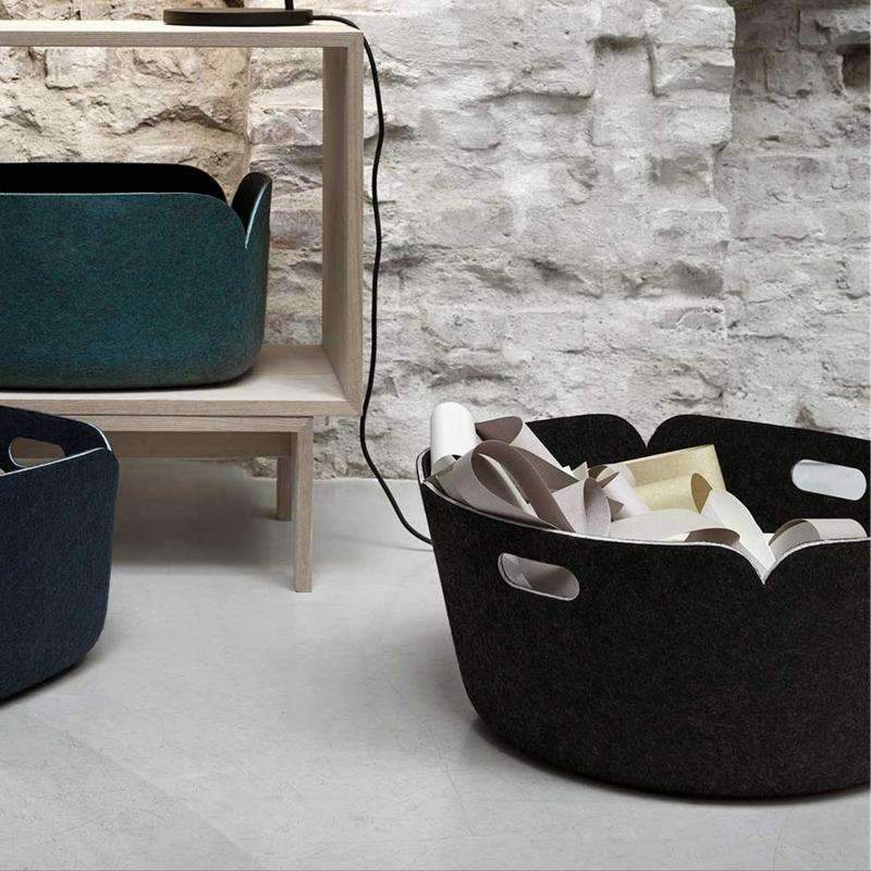 Restore Round Basket, Grey