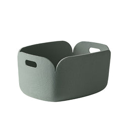 Restore Felt Storage Basket, Dusty Green