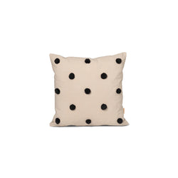 Dot Tufted Cushion, Sand/Black