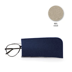 Felt eye glass case, 18x9cm, sand